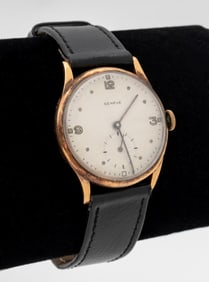 Geneve 18K Yellow Gold Dual Dial Watch Head