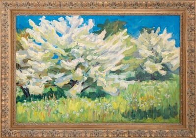 Antonina Dolinina "Spring" Oil on Canvas, 1960s