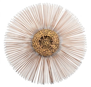 Curtis Jere Brutalist Sunburst Wall Sculpture