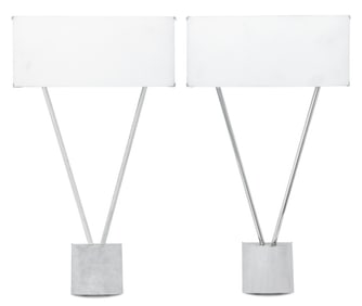 Italian Murano Glass and Chrome Wall Sconces, Pair