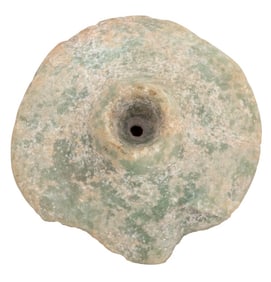 Pre-Columbian Massive Carved Greenstone Ear Flare