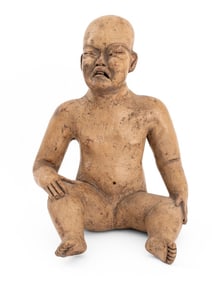 Olmec Pre-Columbian Style Ceramic Baby Sculpture