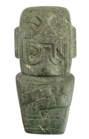 Olmec Style Carved Greenstone Votive Axe