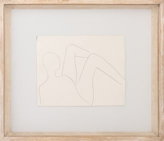 Roger Hilton Reclining Nude Pencil on Paper, 1965