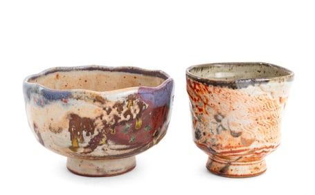 John Parker Glick Stoneware Bowl and Vase, 2