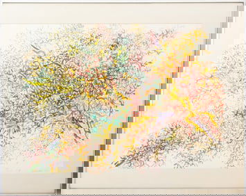 Gabor Peterdi "Hawaii 106" Watercolor on Paper