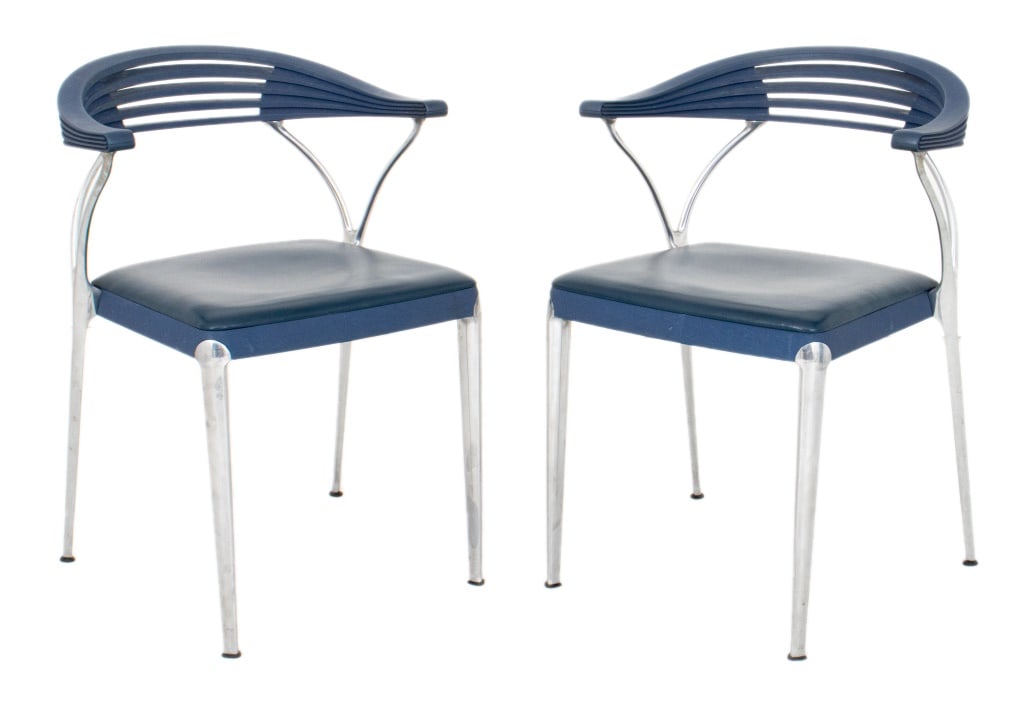 Luigi Origlio Style "Aria" Armchairs, Pair (1 of 6)