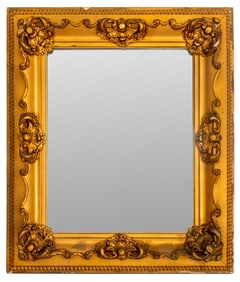 Baroque Style Giltwood & Composition Mirror