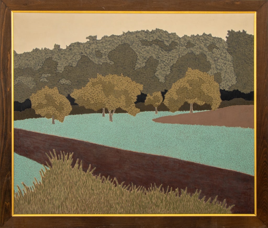 Joan Miller Countryside Landscape Oil on Canvas (1 of 5)