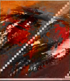 Florence Staats Abstract Composition Oil on Canvas (1 of 6)