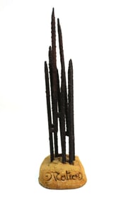 Brutalist Modern Metal Tabletop Spike Sculpture