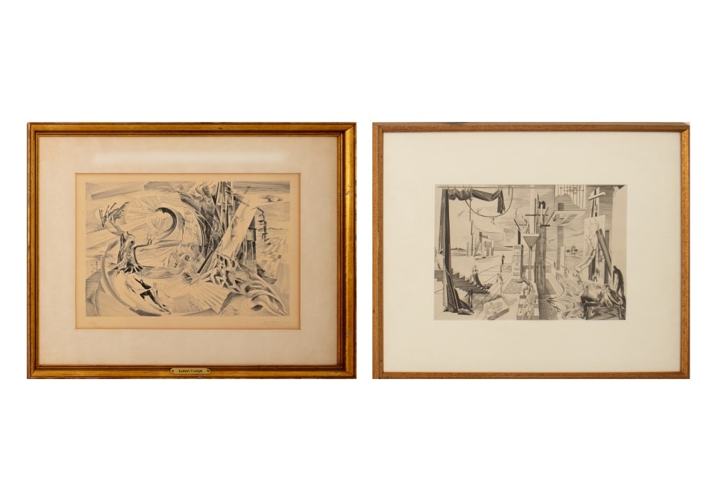 Albert Flocon Abstracted Landscape Engravings, 2 (1 of 8)