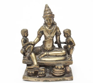 Indian Silver-Tone Metal Deity Figurine