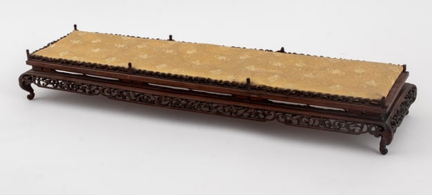 Chinese Carved Wood Pedestal, 19th C.