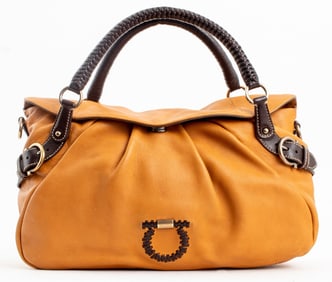 Salvatore Ferragamo Brown Leather Handbag