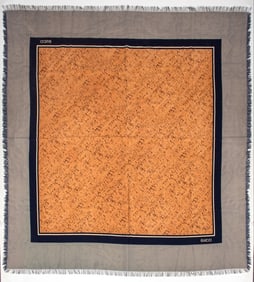 Gucci Cork Pattern Silk Scarf