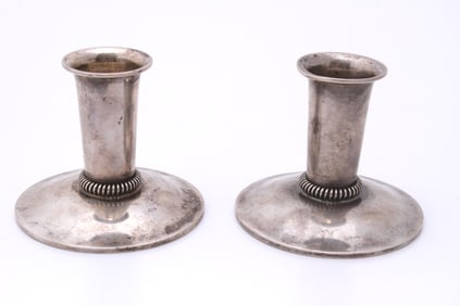 R.F. Bratland Sterling Silver Candlesticks, Pair