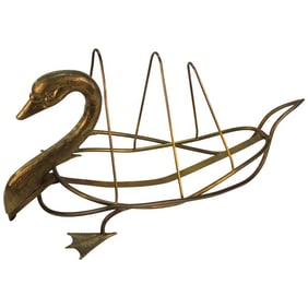Maison Jansen Style Swan Form Newspaper Holder