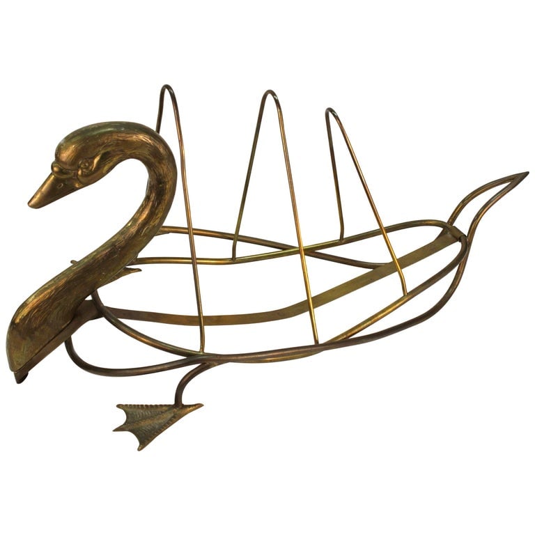 Maison Jansen Style Swan Form Newspaper Holder (1 of 6)
