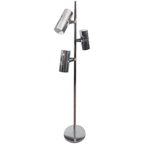 Koch & Lowy 3-Light Chrome Floor Lamp