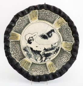 American Studio Earthenware Centerpiece Charger