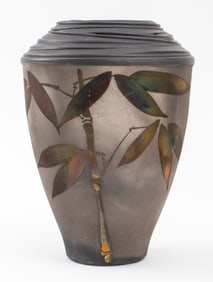 A. Zigola Raku-Fired Japonesque Vase