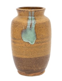 Mid-Century Modern Glazed Studio Pottery Vase