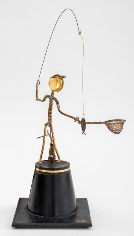 Gordon Bradt Fishing Man Kinetic Sculpture (1 of 12)