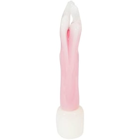 Murano Two Lovers Opaline Glass Sculpture