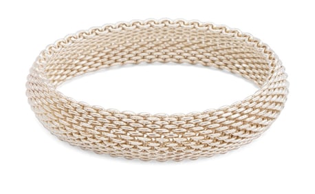 Tiffany & Co. Sterling Silver Somerset Mesh Bangle