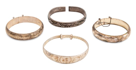 Sterling Silver Bangles, 4