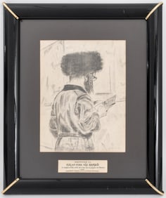 Yonah Weinrib Rabbi Reading Offset Lithograph