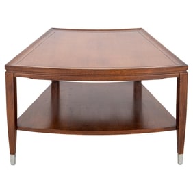Mid-Century Modern 2-Tiered Mahogany Side Table