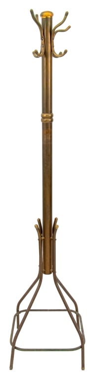 Art Deco Brass Coat and Hat Tree (1 of 4)