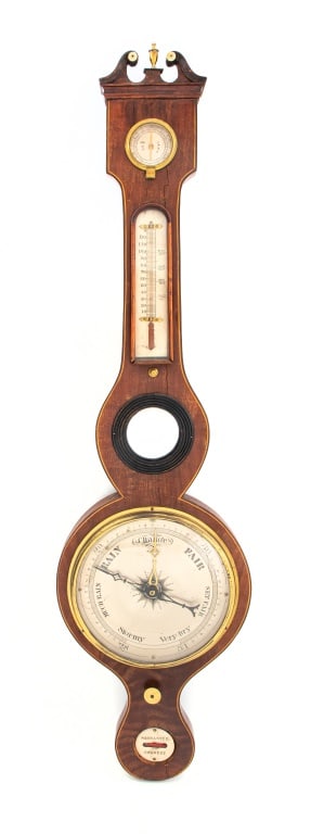 George III Mahogany Wheel Barometer (1 of 4)