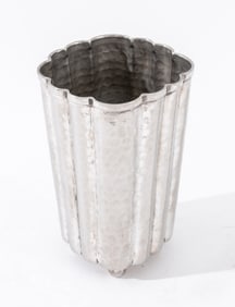 Austrian Secession Style Silver Plate Vase