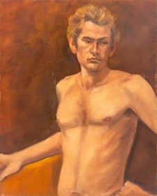Penny Purpura Nude Man Oil on Canvas