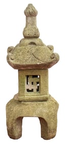 Pagoda Form Cast Stone Garden Ornament