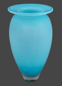 Michael Davis for Tiffany & Co. Blue Glass Vase