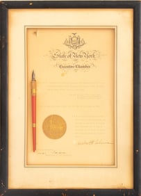 Herbert H. Lehman Autographed Bill, 1934