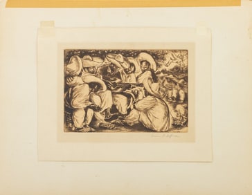 Irwin D. Hoffman "Fiesta" Etching, 1933