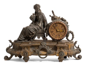 Anglo-Indian Historism Figural Mantel Clock