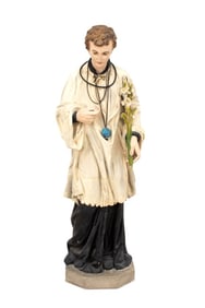 Saint Stanislaus Kostka Painted Plaster Statue