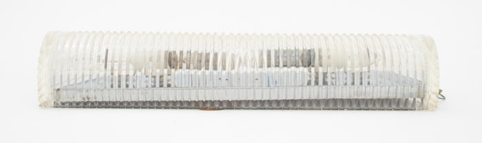 Modern Cylindrical Ribbed Acrylic Vanity Sconce