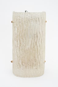 Murano Style Clear Glass Textured Wall Sconce