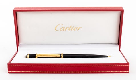 Cartier Black Composite Ballpoint Pen