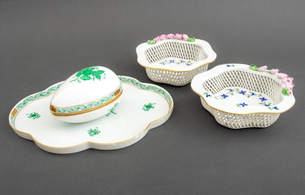 Herend Porcelain Tableware, 4 Pcs.