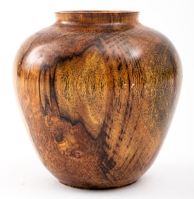 Tom Laser Turned Black Birch Vase, 1982