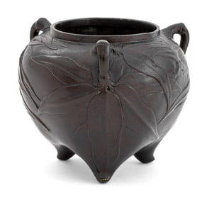 Japanese Meiji Bronze Tripod Vessel