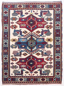 Turkish Kilim Pictorial Deer Rug, 5' 8" x 4' 1"